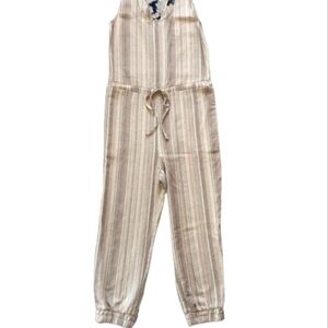 DREW Striped Tan Jumpsuit